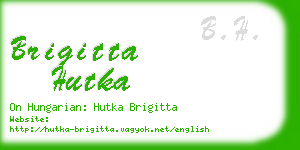 brigitta hutka business card